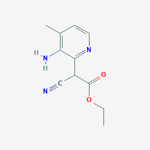 molecular formula C11H13N3O2 B1625570 Ethyl 2-(3-amino-4-methylpyridin-2-yl)-2-cyanoacetate CAS No. 56057-22-8