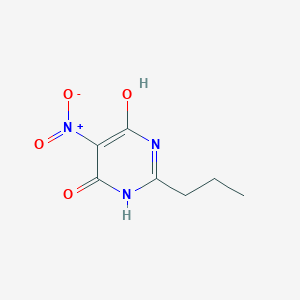 molecular formula C7H9N3O4 B1625581 6-Hydroxy-5-nitro-2-propylpyrimidin-4(3H)-one CAS No. 60185-68-4