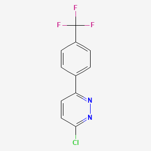 molecular formula C11H6ClF3N2 B1625600 3-氯-6-[4-(三氟甲基)苯基]哒嗪 CAS No. 66548-88-7