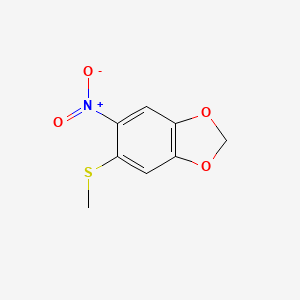 molecular formula C8H7NO4S B1625615 5-(Methylthio)-6-nitrobenzo[d][1,3]dioxole CAS No. 68560-11-2