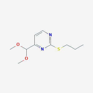 molecular formula C10H16N2O2S B1625627 4-(Dimethoxymethyl)-2-(propylthio)pyrimidine CAS No. 193747-11-4