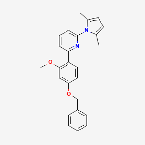 molecular formula C25H24N2O2 B1625628 2-[4-(Benzyloxy)-2-methoxyphenyl]-6-(2,5-dimethyl-1H-pyrrol-1-yl)pyridine CAS No. 211495-29-3