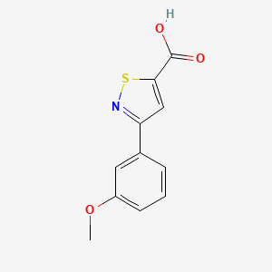 B1625635 3-(3-Methoxyphenyl)isothiazole-5-carboxylic acid CAS No. 82433-00-9