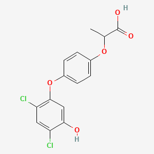 molecular formula C15H12Cl2O5 B1625660 2-(4-(2,4-二氯-5-羟基苯氧基)苯氧基)丙酸 CAS No. 61955-11-1