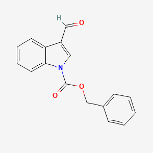 molecular formula C17H13NO3 B1625667 Benzyl 3-formyl-1H-indole-1-carboxylate CAS No. 74639-50-2