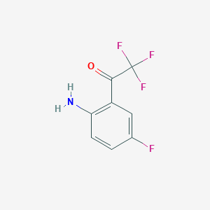 molecular formula C8H5F4NO B1625682 1-(2-Amino-5-fluorophenyl)-2,2,2-trifluoroethanone CAS No. 214288-07-0