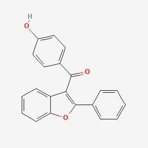 B1625711 (4-Hydroxyphenyl)(2-phenyl-1-benzofuran-3-yl)methanone CAS No. 55877-36-6