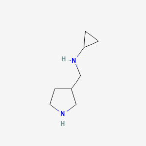 molecular formula C8H16N2 B1625716 N-(吡咯烷-3-基甲基)环丙胺 CAS No. 91187-89-2