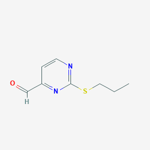 molecular formula C8H10N2OS B1625733 2-Propylsulfanyl-pyrimidine-4-carbaldehyde CAS No. 219729-65-4