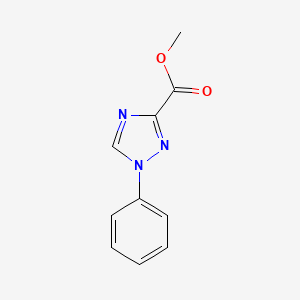 molecular formula C10H9N3O2 B1625747 1-Phenyl-1H-[1,2,4]triazole-3-carboxylic acid methyl ester CAS No. 57226-96-7