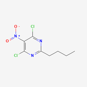 molecular formula C8H9Cl2N3O2 B1625754 Pyrimidine, 2-butyl-4,6-dichloro-5-nitro- CAS No. 58289-15-9