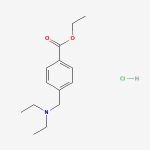 molecular formula C14H22ClNO2 B1625756 Benzoic acid, 4-[(diethylamino)methyl]-, ethyl ester, hydrochloride CAS No. 62642-60-8
