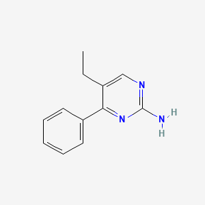 molecular formula C12H13N3 B1625757 5-Ethyl-4-phenylpyrimidin-2-amine CAS No. 61541-79-5