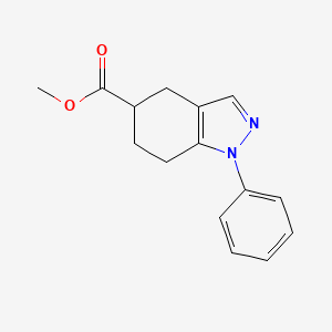 molecular formula C15H16N2O2 B1625784 Methyl 1-phenyl-4,5,6,7-tetrahydro-1H-indazole-5-carboxylate CAS No. 52834-64-7