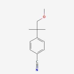 molecular formula C12H15NO B1625845 4-(1-Methoxy-2-methylpropan-2-yl)benzonitrile CAS No. 92756-84-8