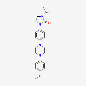 B1625860 1-[4-[4-(4-Methoxyphenyl)-1-piperazinyl]phenyl]-3-(1-methylethyl)-2-imidazolidinone CAS No. 95182-50-6
