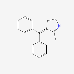 molecular formula C18H17N B1625886 4-(Diphenylmethylidene)-5-methyl-3,4-dihydro-2H-pyrrole CAS No. 731-36-2