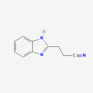 molecular formula C10H9N3 B1625889 1h-Benzimidazole-2-propanenitrile CAS No. 51100-82-4