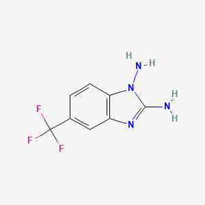 molecular formula C8H7F3N4 B1625893 5-(Trifluoromethyl)-1H-benzo[d]imidazole-1,2-diamine CAS No. 60882-70-4