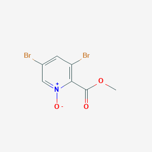 Methyl 3,5-dibromo-1-oxo-1lambda~5~-pyridine-2-carboxylate