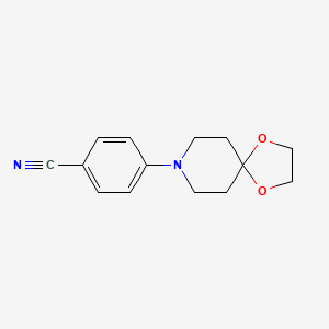 molecular formula C14H16N2O2 B1625934 4-(1,4-二氧杂-8-氮杂螺[4.5]癸-8-基)苯甲腈 CAS No. 79421-39-9
