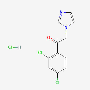 molecular formula C11H9Cl3N2O B1625936 1-(2,4-Dichlorophenyl)-2-imidazol-1-ylethanone;hydrochloride CAS No. 98164-08-0