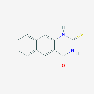 molecular formula C12H8N2OS B1625950 2-Sulfanylidene-2,3-dihydrobenzo[g]quinazolin-4(1H)-one CAS No. 21314-31-8