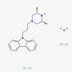 molecular formula C21H31Cl2N3O B1625966 9-[3-(cis-3,5-Dimethyl-1-piperazinyl)propyl]carbazole dihydrochloride monohydrate CAS No. 207233-98-5