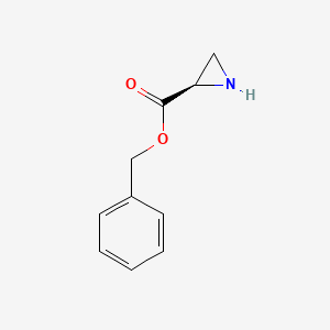 molecular formula C10H11NO2 B1625970 (R)-2-Aziridinecarboxylic acid benzyl ester CAS No. 86123-05-9
