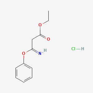 molecular formula C11H14ClNO3 B1626005 Ethyl 3-imino-3-phenoxypropionate hydrochloride CAS No. 53461-72-6