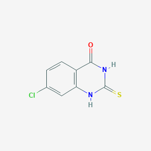 molecular formula C8H5ClN2OS B1626031 7-Chloro-2-sulfanyl-3,4-dihydroquinazolin-4-one CAS No. 33017-86-6