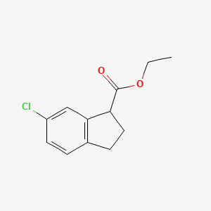 molecular formula C12H13ClO2 B1626032 Ethyl 6-chloro-2,3-dihydro-1H-indene-1-carboxylate CAS No. 61346-39-2