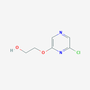 molecular formula C6H7ClN2O2 B1626039 2-[(6-氯吡嗪-2-基)氧基]乙醇 CAS No. 64332-21-4