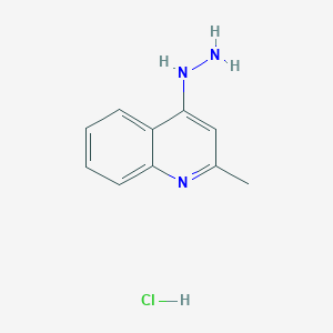 molecular formula C10H12ClN3 B1626051 4-Hydrazino-2-methylquinoline hydrochloride CAS No. 61760-54-1