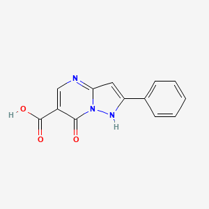 molecular formula C13H9N3O3 B1626089 7-Oxo-2-phenyl-4,7-dihydropyrazolo[1,5-a]pyrimidine-6-carboxylic acid CAS No. 79039-20-6