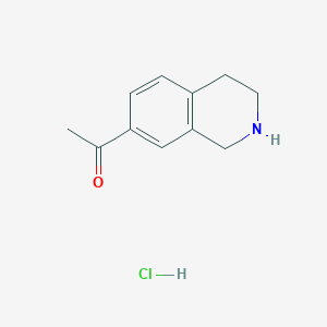 molecular formula C11H14ClNO B1626098 1-(1,2,3,4-Tetrahydroisoquinolin-7-yl)ethanone hydrochloride CAS No. 82771-27-5