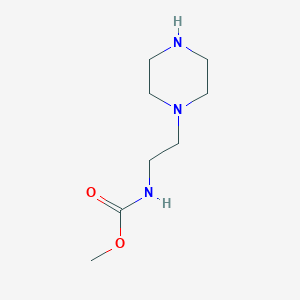 molecular formula C8H17N3O2 B1626111 Methyl 2-(piperazin-1-yl)ethylcarbamate CAS No. 85608-08-8