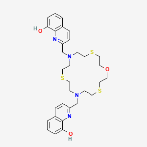 2-[[13-[(8-Hydroxyquinolin-2-yl)methyl]-1-oxa-4,10,16-trithia-7,13-diazacyclooctadec-7-yl]methyl]quinolin-8-ol