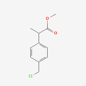 molecular formula C11H13ClO2 B1626116 2-[p-(Chloromethyl)phenyl]propionic acid methyl ester CAS No. 80530-54-7