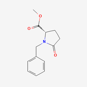 molecular formula C13H15NO3 B1626123 (S)-Methyl 1-benzyl-5-oxopyrrolidine-2-carboxylate CAS No. 57171-00-3