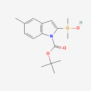 molecular formula C16H23NO3Si B1626128 tert-butyl 2-(hydroxydimethylsilyl)-5-methyl-1H-indole-1-carboxylate CAS No. 475102-18-2