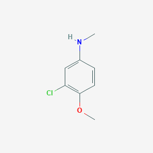 molecular formula C8H10ClNO B1626166 3-クロロ-4-メトキシ-N-メチルアニリン CAS No. 90234-41-6