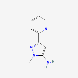 molecular formula C9H10N4 B1626167 1-甲基-3-(吡啶-2-基)-1H-吡唑-5-胺 CAS No. 92406-50-3