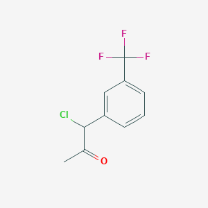 molecular formula C10H8ClF3O B1626171 1-Chloro-1-[3-(trifluoromethyl)phenyl]propan-2-one CAS No. 97132-58-6