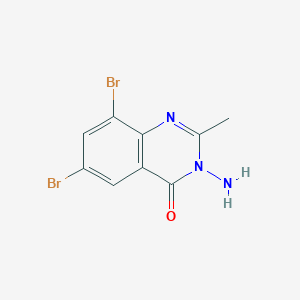 molecular formula C9H7Br2N3O B1626177 3-amino-6,8-dibromo-2-methylquinazolin-4(3H)-one CAS No. 89258-53-7