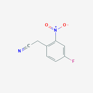 molecular formula C8H5FN2O2 B1626184 2-(4-Fluoro-2-nitrophenyl)acetonitrile CAS No. 708-58-7