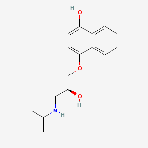 molecular formula C16H21NO3 B1626198 (-)-4-羟基普萘洛尔 CAS No. 76792-96-6