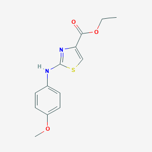 molecular formula C13H14N2O3S B162620 2-[(4-甲氧基苯基)氨基]-1,3-噻唑-4-羧酸乙酯 CAS No. 126533-79-7