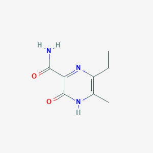 molecular formula C8H11N3O2 B1626211 5-ethyl-6-methyl-2-oxo-1H-pyrazine-3-carboxamide CAS No. 440124-22-1
