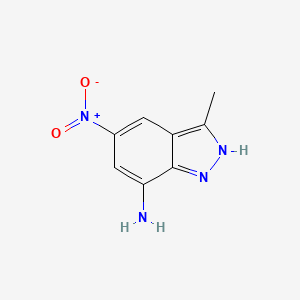molecular formula C8H8N4O2 B1626215 3-Methyl-5-nitro-1H-indazol-7-amine CAS No. 647853-25-6